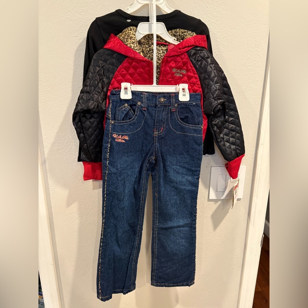 Vintage US Polo Association 3 Piece Girls Size 6 Denim Set Deadstock NWT 1990 - Picture 9 of 16